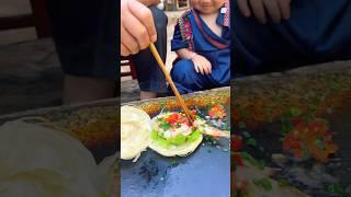 Chinese burger Grilled fish on stone