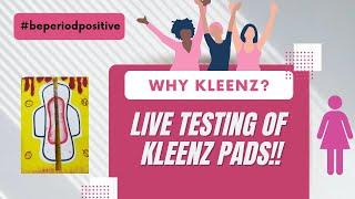 Live testing of kleenz sanitary napkin... #beperiodpositive  #womensday #womenempowerment