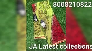 Latest Georgette Block printed Sarees || JA Collections|| 8008210822