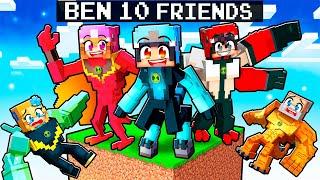 10 FRIENDS On ONE BEN 10 BLOCK in Minecraft!