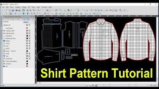 Shirt Pattern Tutorial/Optitex Shirt Pattern/Men's Shirt Pattern/ Optitex Tutorial/ Shirt Design