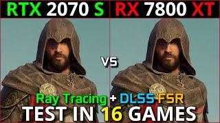 RTX 2070 SUPER vs RX 7800 XT | Test in 16 Games | 1080p - 1440p | Ray Tracing + DLSS & FSR | 2024