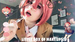 Sayori does your make-up at a sleepover (ddlc asmr) (face touching) (mouth sounds) | Sugar Sweet