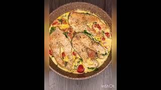 Сёмга в сливочном соусе с овощами , Сёмга в соусе,