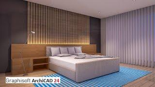 Archicad Rendering of new objects in Archicad 24 main bedroom Decor