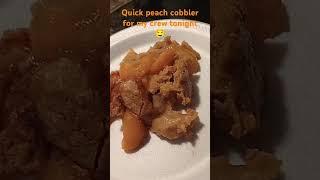 Quick peach cobbler for the family tonight. please subscribe ️ #dessertgoals #desserttime #shorts