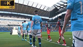 4K | PES 2024 Ultra Realism Graphics & Sound Mod | Manchester City vs Fulham | Premier League 24/25