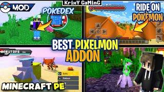 REAL POKEMON MOD FOR MCPE/MCBE | BEST PIXELMON MOD FOR MINECRAFT PE [ BEDROCK ] | 2024 !