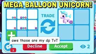 OMG! I TRIED TO OVERPAY FOR THE FIRST EVER *NEW* MEGA BALLOON UNICORN! ADOPT ME TRADING #adoptme