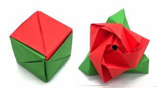 Magic Rose Cube - DIY Origami Tutorial by Nature Folds - 92