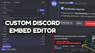 Customize Discord Bot Logs Like a Pro! Live Discord embed message editor preview