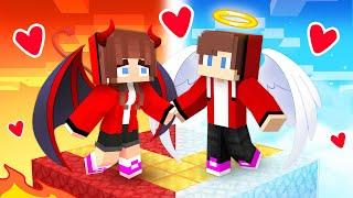 JJ Angel and JJ's Sister Devil - Love Story - Maizen Minecraft Animation