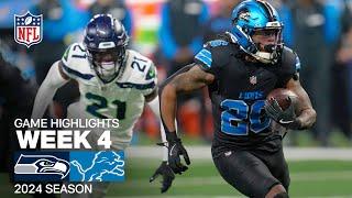 Seattle Seahawks vs. Detroit Lions | 2024 Week 4 Game Highlights