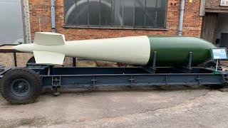 Brooklands Museum: The Medium capacity deep penetration bomb "The Tallboy" gets a make-over.