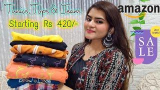 Amazon Tops/Tunics & Jeans Under Rs 800 | Amazon Jeans | Amazon haul | Amazon Top haul | #Amazon