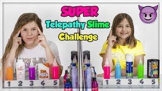 SUPER TWIN TELEPATHY BACKWARDS SLIME CHALLENGE !