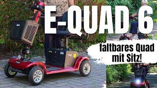 Rolektro E-Quad 6 - Faltbares 4-Rad Seniorenmobil mit entnehmbarem Akku