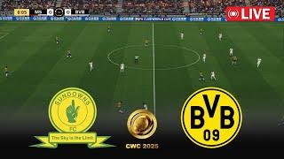 LIVE : Mamelodi Sundowns vs Borussia Dortmund. FIFA Club World Cup 2025 USA | Pes 21 Simulation