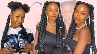 Try this: Long Jumbo Box Braids USING BRAZILIAN WOOL