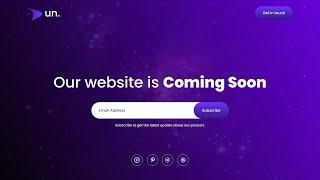 How To Create Website Coming Soon Page Using HTML and CSS