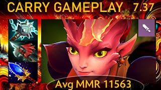 ⭐ 7.37 Dark Willow |KDA - 19 KP - 62%| New patch Carry Gameplay - Dota 2 Top MMR