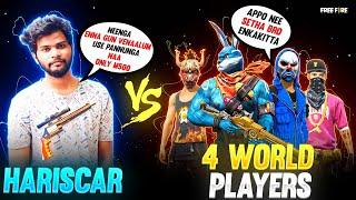  Hariscar Bot 1 vs 4 Hacker Level Player  Hariscar M500 Challenge Only || Enemy All  Gun FreeFire