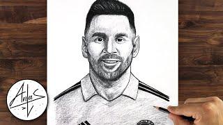 How To Draw Messi Miami Jersey | Sketch Tutorial (step by step)