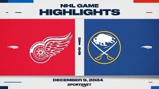 NHL Highlights | Red Wings vs. Sabres - December 9, 2024