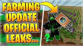 Roblox Skyblock FARMING UPDATE LEAKS (SPRINKLERS, FERTILIZER, INDUSTRIAL FOOD PROCESSOR, & MORE)