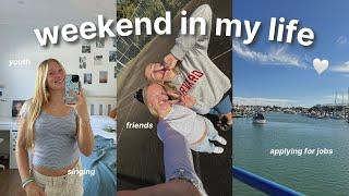 weekend in my life | youth, applying for jobs, singing, friends, etc. |