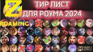 ТИР ЛИСТ ГЕРОЕВ РОУМ 2024 !!! MOBILE LEGENDS