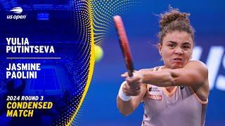 Yulia Putintseva vs. Jasmine Paolini Condensed Match | 2024 US Open Round 3