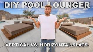 DIY Outdoor Daybed / Pool Loungers. Short vs Long Slats.