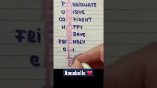 Meaning of the name ANNABELLE #meaning #name #annabelle