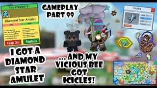 I got Diamond Star Amulet and My Vicious Bee got Icicles! "Bee Swarm Simulator" Part 99. Roblox