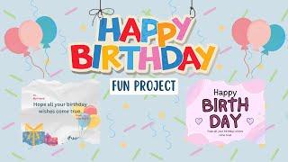 Birthday card in canva | Tutorial for Students and Teachers | Canva DIY