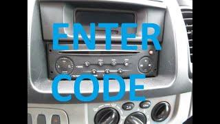 renault trafic radio code enter