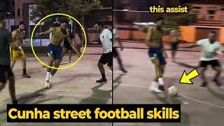 Matheus Cunha playing street football last night, look at that assist... | Man Utd News