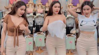 Try on haul || Live jualan baju kaos kekinian