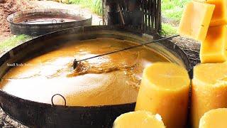 ORGANIC Jaggery making | Jaggery Making process from Sugar Cane juice | MAKING OF GURR (Bellam)