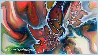 (435) Bloom Technique, Acrylic Pouring Painting, Carole’s Art Room