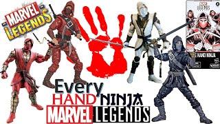 Every Marvel Legends "The Hand Ninja" Toybiz and Hasbro Comparison List