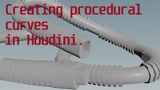Creating procedural curves,wires in Houdini tutorial.(Free HDA download)