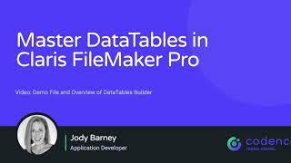 Master DataTables in Claris FileMaker Pro 1.1 - Demo