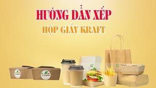 Hướng dẫn xếp hộp giấy kraft I Toàn hộp giấy