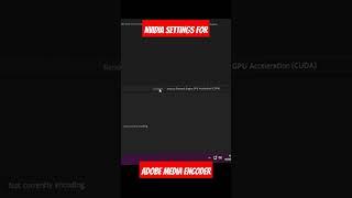  Boost Your MEDIA ENCODER With THESE NVIDIA SETTING  #nvidia #mediaencoder #shorts #short