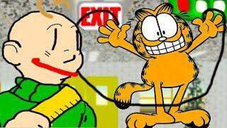 БАЛДИ + ГАРФИЛД ! КОТЯЧЬЯ ШКОЛА БАЛДИ ! - Baldi's Basics In Education And Learning + Garfield