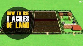 How To Use 1 Acres of Land - Planning | How to Use Agricultural Land | 3 D Design