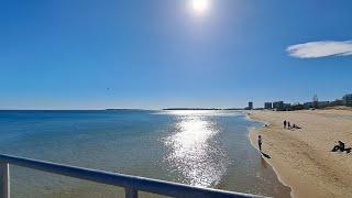 Sunny beach Bulgaria Summer day in the winter