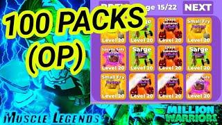 100 PACK PETS MUSCLE LEGENDS (MOST PACK PETS EVER)